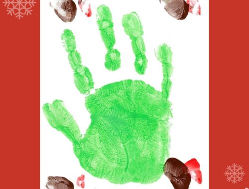 A child's handprint