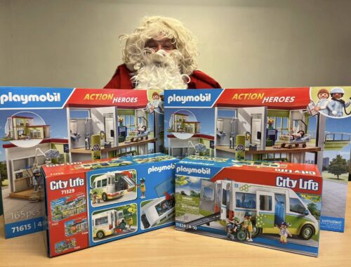 Santa and a collection of toys