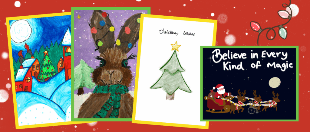 Christmas cards drawn by children