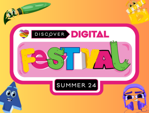 Colourful logo of the Discover Digital summer festival 2024