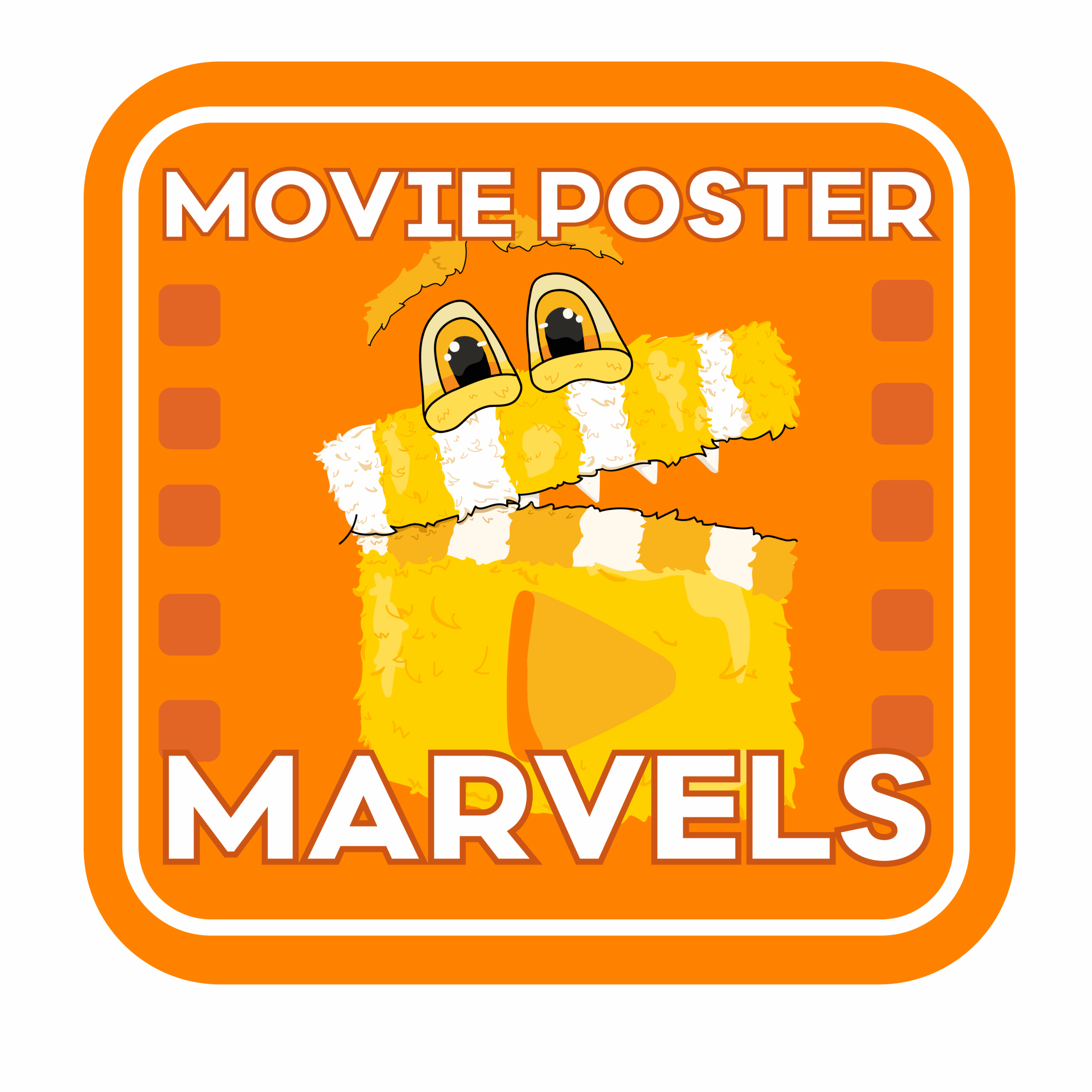 Movie poster marvels workshop badge with the clapboard character