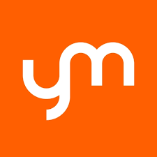 The letters 'Y' and 'M' on an orange background.